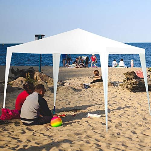 10'x10' Canopy Tent, Party Wedding BBQ Tent, Heavy Duty Gazebo Shelter Pavilion Cater w/4 Removable Sidewalls, alternate view