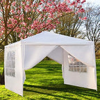 10'x10' Canopy Tent with 4 Removable Sidewalls Windows, Heavy Duty Party Tent, Large Outdoor Wedding Tents