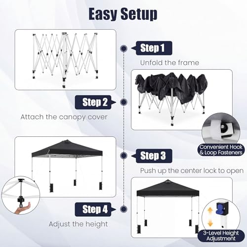 10 x10 Ft Pop Up Canopy with Center Lock in 10 x10 Ft, alternate view 6