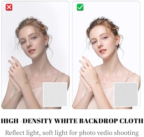 10 X10 FT White Backdrop Screen for Photography, Background Cloth for Soft Light, White Backdrop Curtain for, alternate view