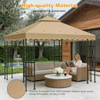 10'X10' Gazebo Canopy Top Replacement Double Tier Canopy Replacement Top Cover with Air Vent Grill Top Roof for, alternate