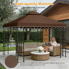10'X10' Gazebo Canopy Top Replacement Double Tier Canopy Replacement Top Cover with Air Vent Grill Top Roof for, alternate