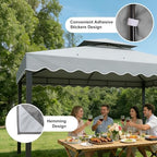 10'X10' Gazebo Canopy Top Replacement Double Tier Canopy Replacement Top Cover with Air Vent Grill Top Roof for, alternate