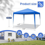 10'x10' Outdoor Canopy Tent, Party Tent with 4 Removable Sidewalls, Event Tents for Parties, Outside Waterproof, alternate
