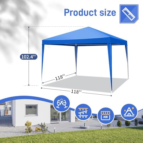 10'x10' Outdoor Canopy Tent, Party Tent with 4 Removable Sidewalls, Event Tents for Parties, Outside Waterproof, alternate