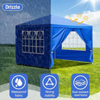 10'x10' Outdoor Canopy Tent, Party Tent with 4 Removable Sidewalls, Event Tents for Parties, Outside Waterproof, alternate