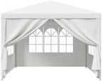 10 x10 Outdoor Gazebo White Canopy with sidewalls Party Wedding Tent Cater Events Pavilion Beach BBQ (10'X10'), alternate