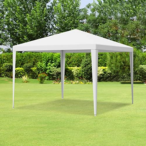 10 x10 Outdoor Gazebo White Canopy with sidewalls Party Wedding Tent Cater Events Pavilion Beach BBQ (10'X10'), alternate
