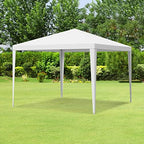 10 x10 Outdoor Gazebo White Canopy with sidewalls Party Wedding Tent Cater Events Pavilion Beach BBQ (10'X10'), alternate
