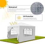 10 x10 Outdoor Gazebo White Canopy with sidewalls Party Wedding Tent Cater Events Pavilion Beach BBQ (10'X10'), alternate