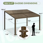10’x13‘ Outdoor Pergola, alternate view 2
