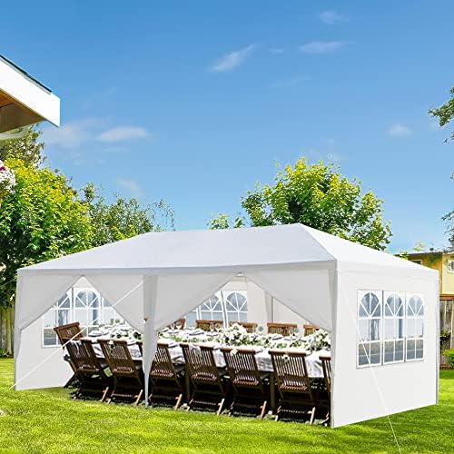 10'x20' Canopy Tent with 6 Removable Sidewalls Windows, Heavy Duty Party Tent, Large Outdoor Wedding Tent Canopy, alternate