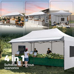 10'x20' Heavy Duty Pop up Canopy Tent with 3 Removable Sidewalls, alternate view 3