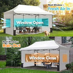 10'x20' Heavy Duty Pop up Canopy Tent with 3 Removable Sidewalls, alternate view 5