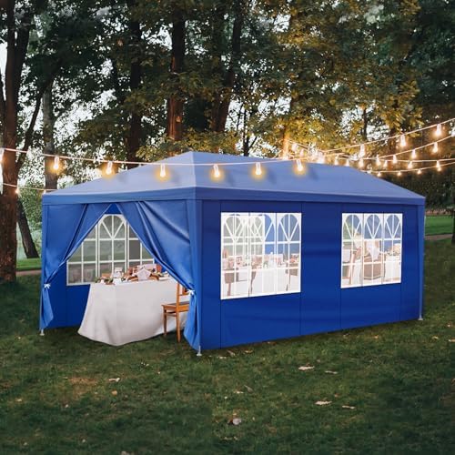 10'x20' Outdoor Canopy Tent, Party Tent with 6 Removable Sidewalls, Event Tents for Parties, Outside Waterproof