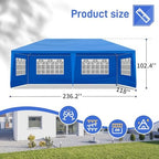 10'x20' Outdoor Canopy Tent, Party Tent with 6 Removable Sidewalls, Event Tents for Parties, Outside Waterproof, alternate