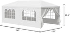 10'x20' Outdoor Canopy Tent Wedding Party Tent with Removable Sidewalls Heavy Duty Waterproof Gazebo Patio, alternate view 3