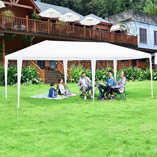 10'x20' Outdoor Canopy Tent, White Wedding Party Tent with 6 Removable Sidewalls & Carrying Bag, Heavy Duty, alternate view 3