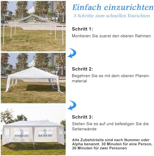 10'x20'Party Canopy Tent, Outdoor Tent with 4 Removable Sidewalls, Waterproof Shelters Gazebo for BBQ, Birtheday, alternate