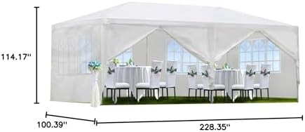 10'x20' Party Tent, Outdoor Wedding Canopy Tent, alternate view 2
