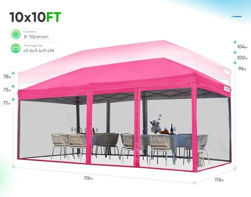 10'x20' Pop up Screened Canopy Tent with Mosquito Netting, alternate view 3