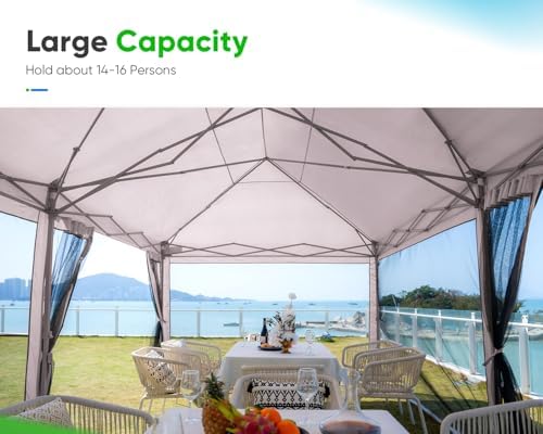 10'x20' Pop up Screened Canopy Tent with Mosquito Netting, alternate view 5