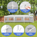 10'x30' Canopy Tent with 8 Removable Sidewalls Windows, Heavy Duty Party Tent, Large Outdoor Wedding Tent Canopy, alternate