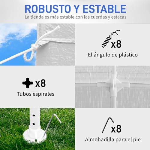 10'x30' Canopy Tent with 8 Removable Sidewalls Windows, Heavy Duty Party Tent, Large Outdoor Wedding Tent Canopy, alternate