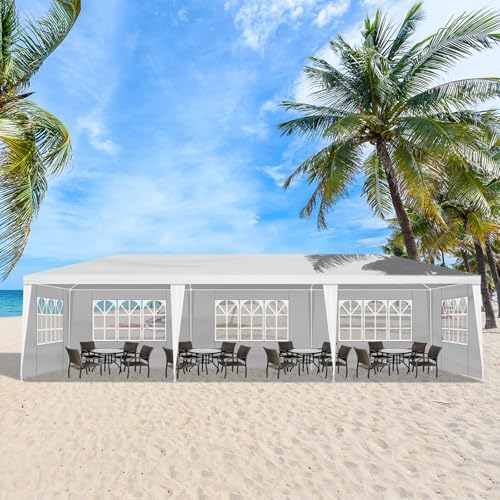 10'x30' Outdoor Canopy Tent, Party Tent with 5 Removable Sidewalls, Event Tents for Parties, Outside Waterproof, alternate