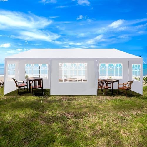 10'x30' Outdoor Canopy Tent, Party Tent with 7 Removable Sidewalls, Event Tents for Parties, Outside Waterproof
