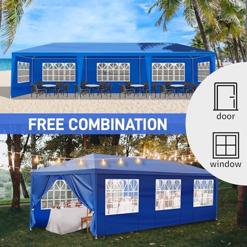 10'x30' Outdoor Canopy Tent, Party Tent with 8 Removable Sidewalls, Event Tents for Parties, Outside Waterproof, alternate