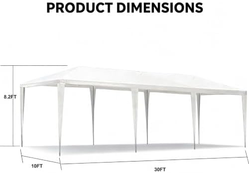 10'X30' Party Tent, Outdoor Wedding Canopy Tent Without Sidewalls, alternate view 2