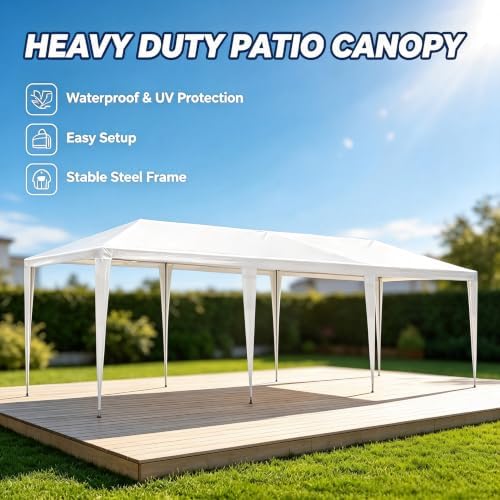 10'X30' Party Tent, Outdoor Wedding Canopy Tent Without Sidewalls, alternate view 4