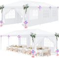 10'x30' Party Tent with Removable Sidewalls, Large Canopy Tent for Weddings, BBQ, Parties, Patio Camping Gazebo