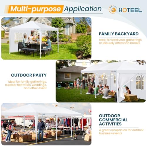 10'x30' Party Tent with Removable Sidewalls, Large Canopy Tent for Weddings, BBQ, Parties, Patio Camping Gazebo, alternate