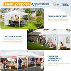 10'x30' Party Tent with Removable Sidewalls, Large Canopy Tent for Weddings, BBQ, Parties, Patio Camping Gazebo, alternate