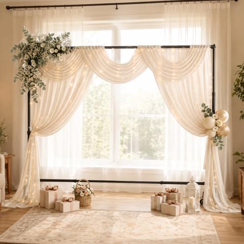 10 x7.5ft Rolling Backdrop Stand with Wheels, Adjustable and Moveable in 10 x7.5ft, alternate view 7