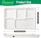 100% Compostable 5 Compartment Plates Disposable 12.5 Inch 100 Pack in 12.5 in compartment plates 100 count in, alternate