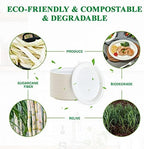 100% Compostable Oval Paper Plates 12 inch 300 Pack, White in Extra Large in 12 in White, alternate view 4