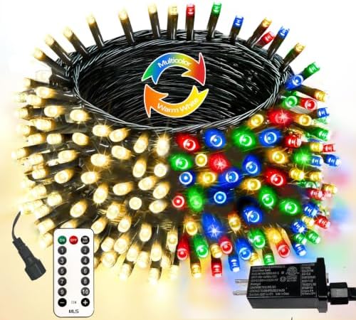 100 LED 42.8FT Connectable Color Changing Christmas Light with Remote Timer