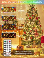 100 LED 42.8FT Connectable Color Changing Christmas Light with Remote Timer, alternate view 3