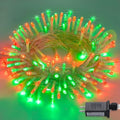 100 LED Connectable Red and Green Christmas Lights with 8 Modes in Red Green