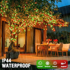 100 LED Connectable Red and Green Christmas Lights with 8 Modes in Red Green, alternate view 3