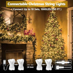 100 LED Connectable String Lights, 33FT Christmas Lights Outdoor Indoor, alternate view 2