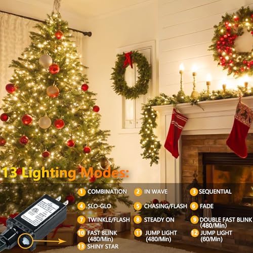 100 LED Connectable String Lights, 33FT Christmas Lights Outdoor Indoor, alternate view 3