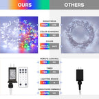 100 LED Cool White & Multicolor Christmas Lights Indoor, alternate view 3