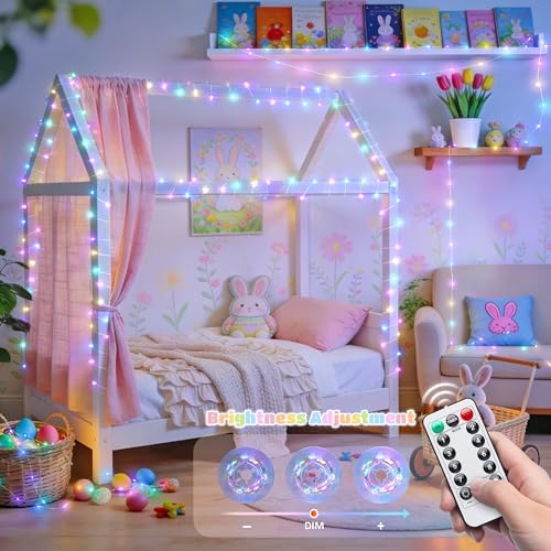 100 LED Easter Fairy Lights Indoor Pastel Christmas Lights USB, alternate view 5