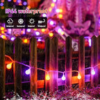 100 LED Globe Orange and Purple Halloween Lights Indoor Remote, alternate view 6