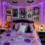 100 LED Globe Purple Halloween Lights Battery Operated 8 Modes, alternate view 3