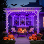 100 LED Globe Purple Halloween Lights Battery Operated 8 Modes, alternate view 6